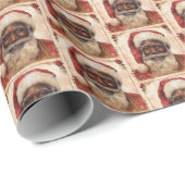 Traditioneel zwart sinterklaas lachend rood pak cadeaupapier (Rol Hoek)