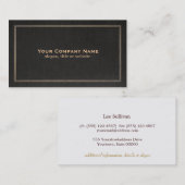 Traditioneel zwart Visitekaartje met zwarte lijndi (Voorkant / Achterkant)