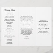 Traditioneel zwart-wit huwelijksprogramma (Voorkant)