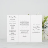 Traditioneel zwart-wit huwelijksprogramma (Staand voorkant)