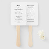 Traditioneel zwart-wit huwelijksprogramma handwaaier (Voorkant en achterkant)