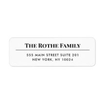 Traditioneel zwart-wit retouradres