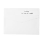 Traditioneel zwart-wit trouwadres (Achterkant)