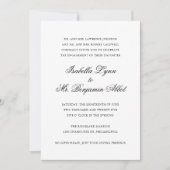 Traditioneel zwart-wit verlovingsfeest kaart (Voorkant)