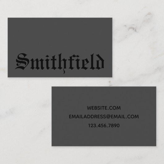 Traditioneel zwart-wittype visitekaartje (Voorkant / Achterkant)