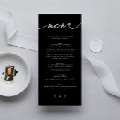 Traditioneel zwart zwart monogram menu