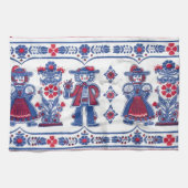 Traditioneel Zwitsers folklore-patroon Theedoek (Horizontaal)