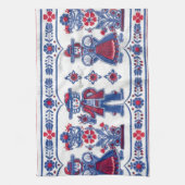 Traditioneel Zwitsers folklore-patroon Theedoek (Verticaal)