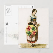 Traditioneel Zwitsers kostuum van het kanton Lucer Briefkaart (Voorkant / Achterkant)