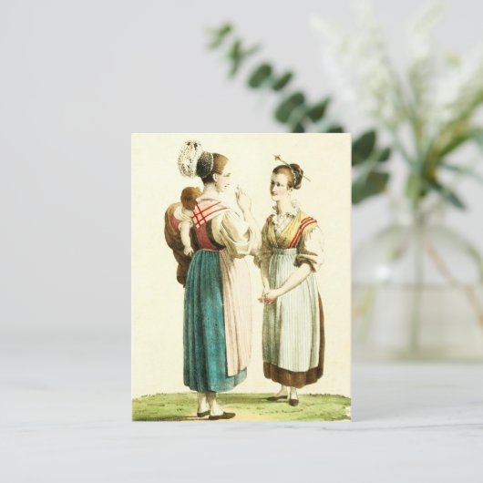 Traditioneel Zwitsers kostuum van het kanton Uri Briefkaart (Staand voorkant)