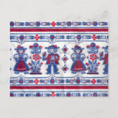 Traditioneel Zwitsers textielontwerp Briefkaart (Voorkant)