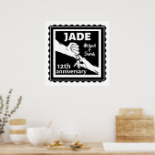 Traditionele 12e trouwdag Jade Poster (Keuken)