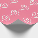 Traditionele 16e huwelijksdag cadeaupapier<br><div class="desc">Als u om het even welke hulp zou willen aanpassend dit ontwerp gelieve me te contacteren,  is er een vraag deze ontwerperknoop,  enkel onder deze tekst. Een romantisch ontwerp van een hartborstelslag voor mensen die 16e trouwdag vieren. Peridot gemstone is het traditionele geschenk voor deze gelegenheid.</div>