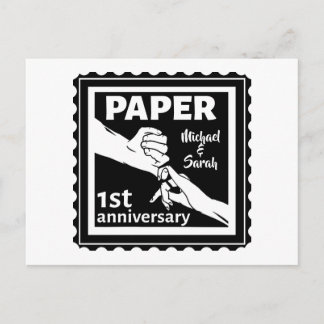 Traditionele 1e trouwdag briefkaart