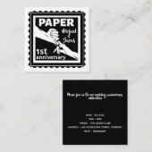 Traditionele 1e trouwdag informatiekaartje (Voorkant / Achterkant)