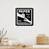 Traditionele 1e trouwdag poster (Keuken)