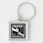 Traditionele 1e trouwdag sleutelhanger (Voorkant)