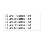 Traditionele aangepaste Business 5-regels Selectie Zelfinktende Stempel (Design)