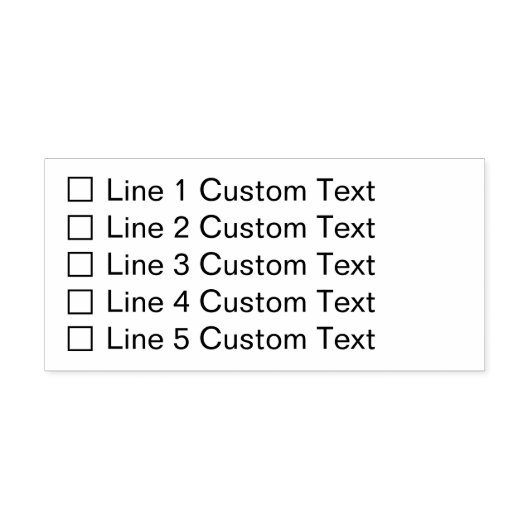 Traditionele aangepaste Business 5-regels Selectie Zelfinktende Stempel (Design)