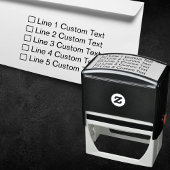 Traditionele aangepaste Business 5-regels Selectie Zelfinktende Stempel