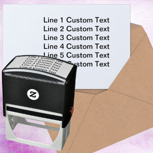 Traditionele aangepaste business 6 lijnen voor ser zelfinktende stempel
