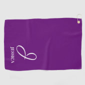 Traditionele aangepaste naam + Initialen golfhandd Golfhanddoek (Horizontaal)