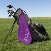 Traditionele aangepaste naam + Initialen golfhandd Golfhanddoek (Groen)