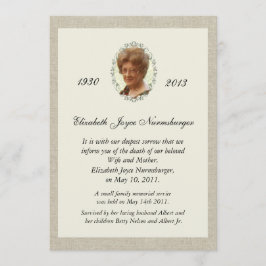 Traditionele aankondiging van de dood van Linen Ki