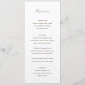 Traditionele Aardse Natuurlijke Elegante Bruiloft Menu (Voorkant)