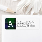 Traditionele Abercrombie Tartan Plaid Monogram Etiket (Insitu)