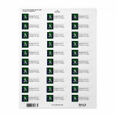 Traditionele Abercrombie Tartan Plaid Monogram Etiket (Full Sheet)