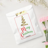 Traditionele Abstracte kerstboom met kleur Bedankzakje (Gezegeld)