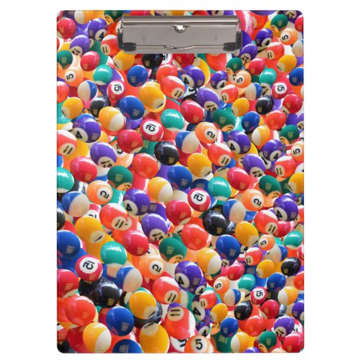 Traditionele achtball kleuren, klembord (Voorkant)