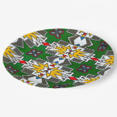 Traditionele Afrikaanse Kunst Ndebele Afrika Cultu Papieren Bordje (Gekanteld)