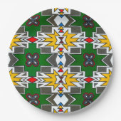 Traditionele Afrikaanse Kunst Ndebele Afrika Cultu Papieren Bordje (Voorkant)