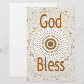 Traditionele Afrikaanse Motif Design Art Print Briefpapier (Voorkant / Achterkant)