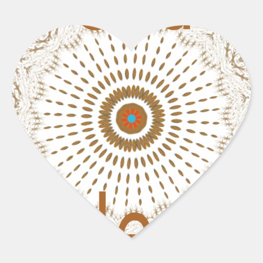 Traditionele Afrikaanse Motif Design Art Print Hart Sticker (Voorkant)