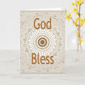 Traditionele Afrikaanse Motif Design Art Print Kaart (Gele Bloem)