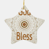 Traditionele Afrikaanse Motif Design Art Print Keramisch Ornament (Voorkant)