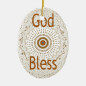 Traditionele Afrikaanse Motif Design Art Print Keramisch Ornament (Voorkant)