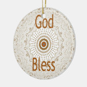 Traditionele Afrikaanse Motif Design Art Print Keramisch Ornament (Links)