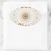 Traditionele Afrikaanse Motif Design Art Print Ovale Sticker (Tas)