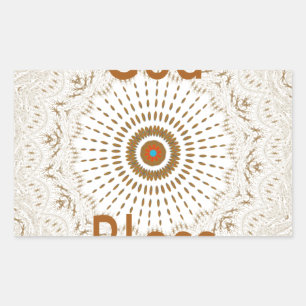 Traditionele Afrikaanse Motif Design Art Print Rechthoekige Sticker