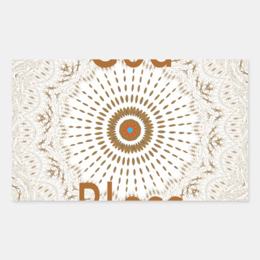 Traditionele Afrikaanse Motif Design Art Print Rechthoekige Sticker (Voorkant)