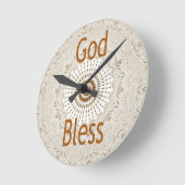 Traditionele Afrikaanse Motif Design Art Print Ronde Klok (Hoek)