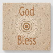 Traditionele Afrikaanse Motif Design Art Print Stenen Onderzetter (Voorkant)