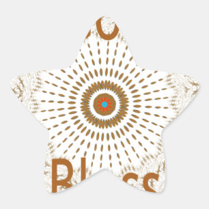 Traditionele Afrikaanse Motif Design Art Print Ster Sticker