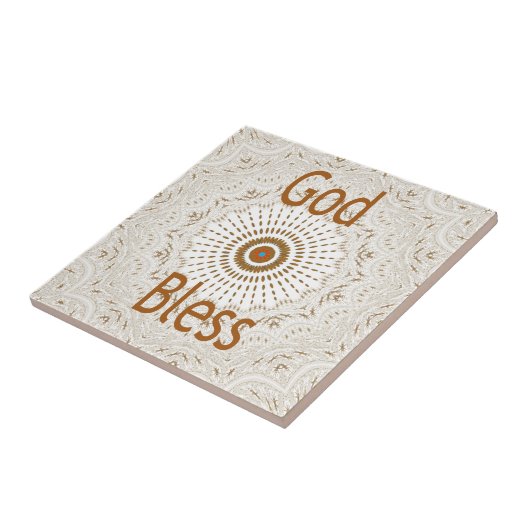 Traditionele Afrikaanse Motif Design Art Print Tegeltje (Zijkant)