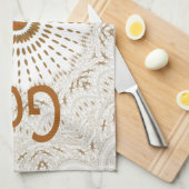 Traditionele Afrikaanse Motif Design Art Print Theedoek (Quarter Fold)