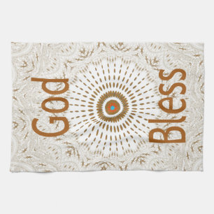 Traditionele Afrikaanse Motif Design Art Print Theedoek